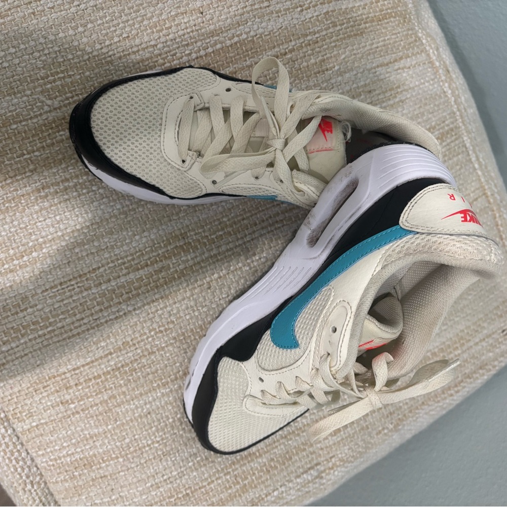 Nike Air Max Beige and Blue Sneakers